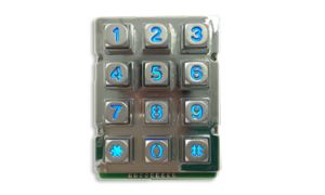 Robuust metalen toetsenbord met blauwe achtergrondverlichting JR-KP-03